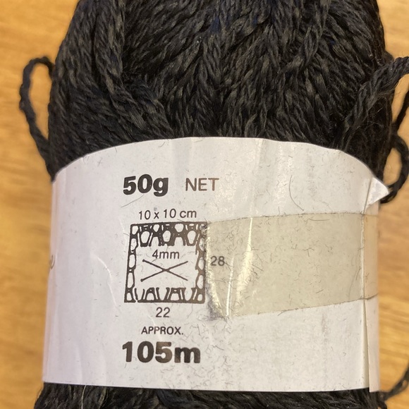 Christian de Falbe Dragonfly Yarn. Color is Black. 50g. Ten for $50 - Picture 3 of 6